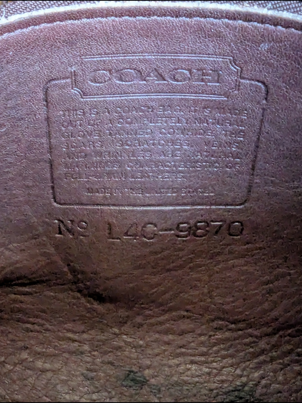 Vintage Coach Court Bag (style number 9870), - Picture 11 of 15
